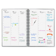 Skolkalender Paperstyle A5 2023-24 Newport vecka /uppslag Dotted Raspberry sorbet