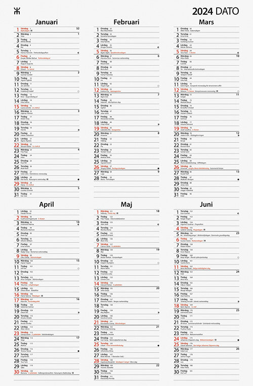 Kalender 2024 DatoKalender 2024 FSC