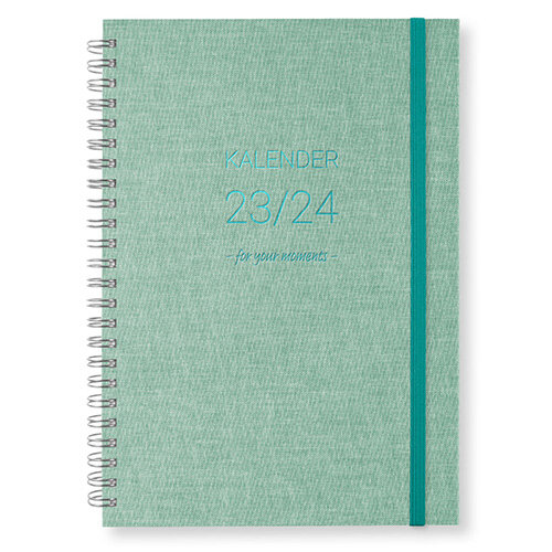 Skolkalender Paperstyle A5 2023-24 Newport vecka/notes Fresh green