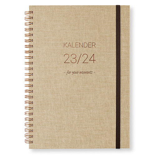 Skolkalender Paperstyle A5 2023-24 Newport vecka/notes Sandy beach