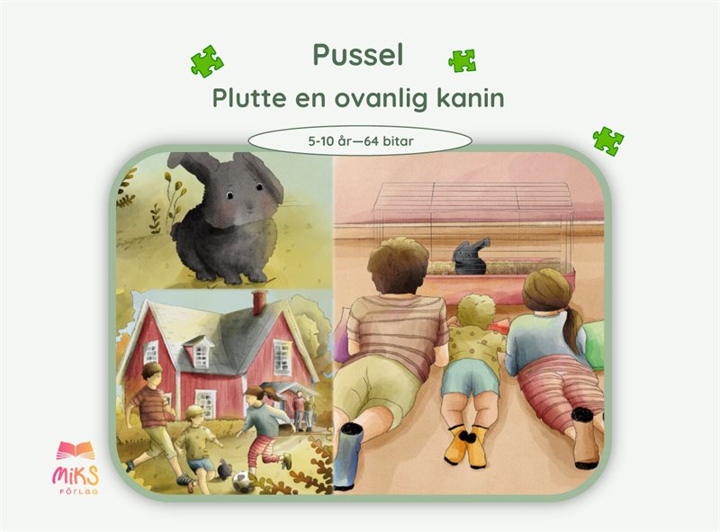 Plutte – Familjen Björk – Pussel 64 bitar (A3)