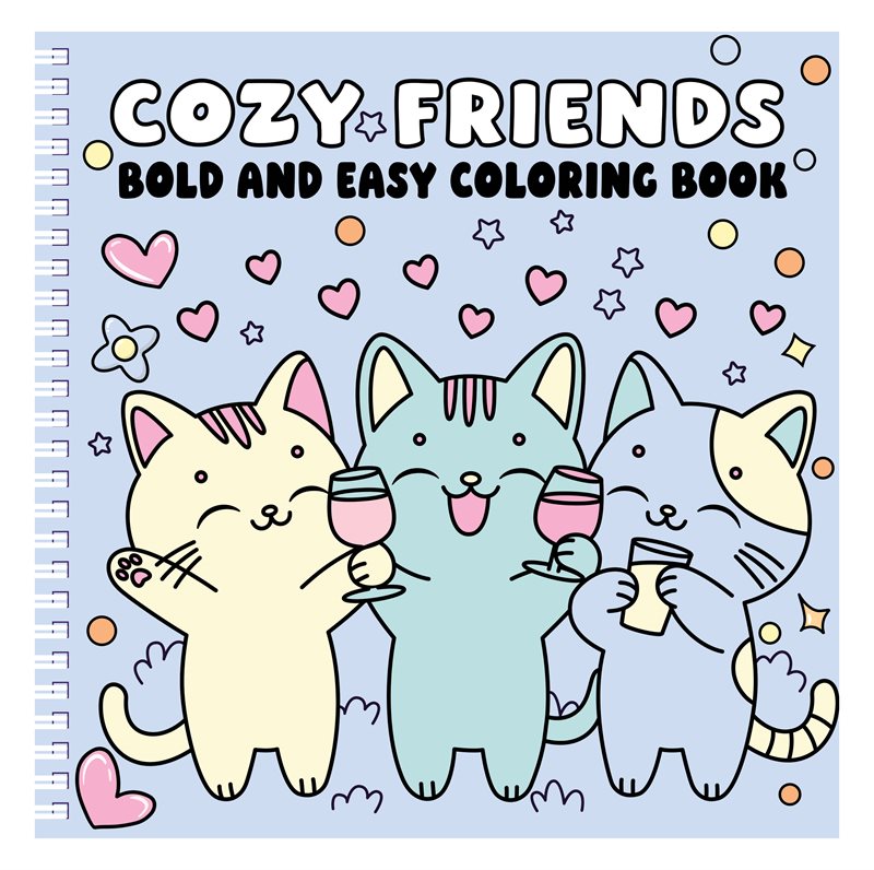 Cozy Friends Bold and Easy Coloring Book