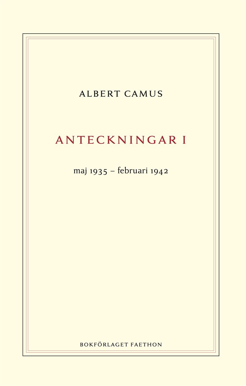 Anteckningar 1 : maj 1935–februari 1942