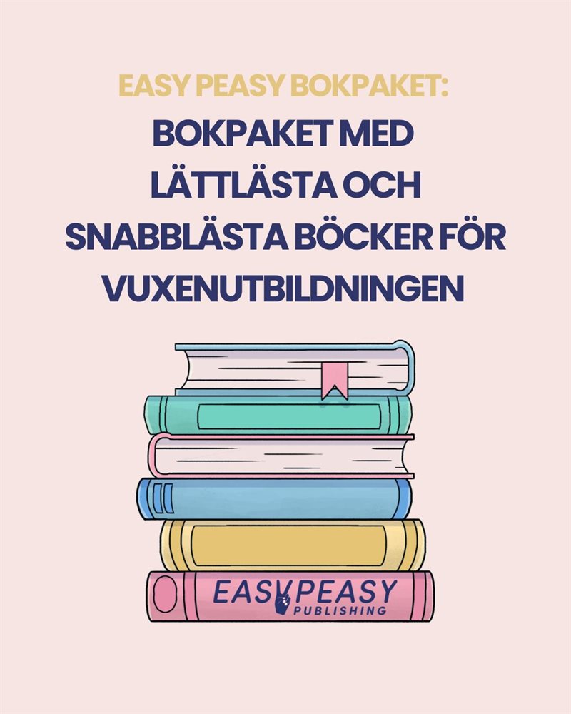 Bokpaket med lättlästa och snabblästa böcker för vuxenutbildningen 