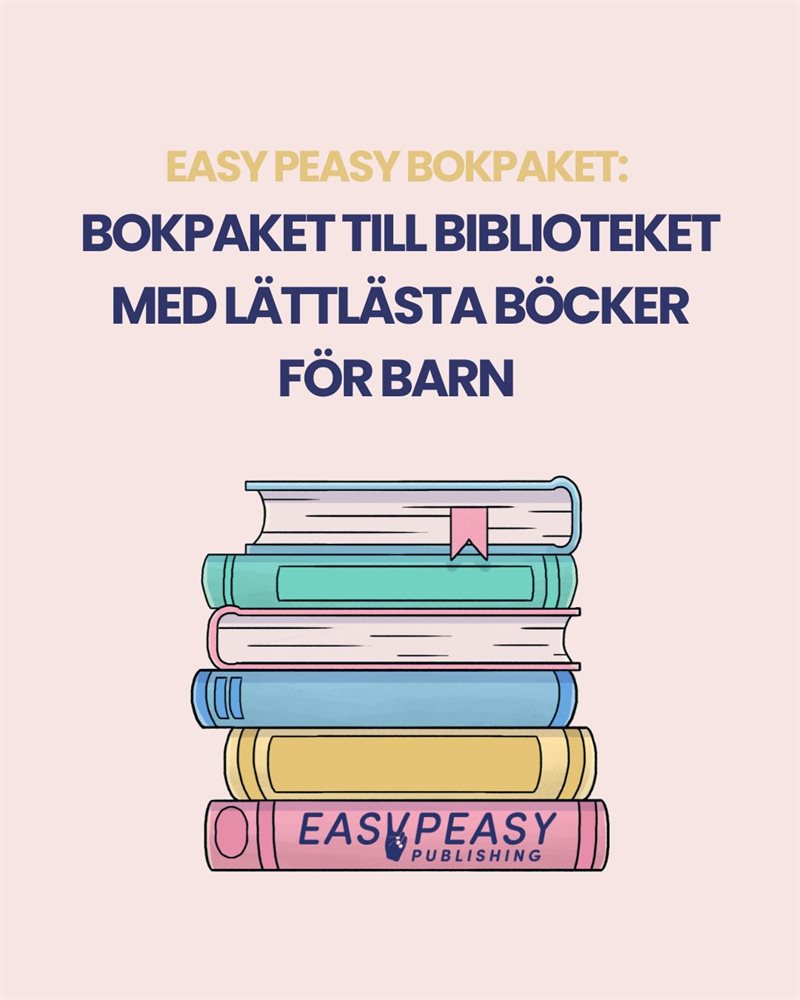 Bokpaket till biblioteket med lättlästa böcker för barn 