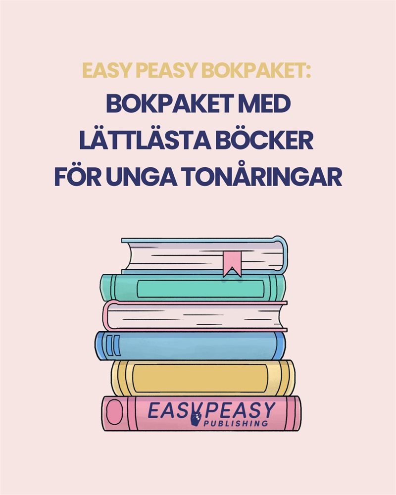 Bokpaket med lättlästa böcker för unga tonåringar