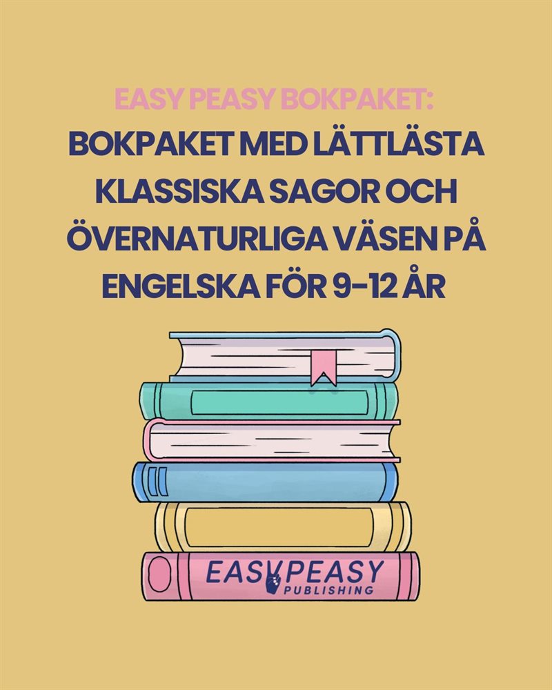 Bokpaket med lättlästa klassiska sagor och övernaturliga väsen på engelska för 9-12 år 