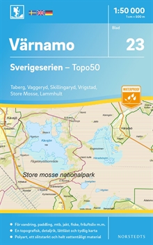 23 Värnamo Sverigeserien Topo50 : Skala 1:50 000