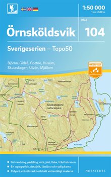 104 Örnsköldsvik Sverigeserien Topo50 : Skala 1:50 000